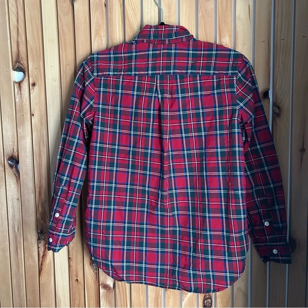 Ralph Lauren Tartan Plaid Cotton Button Down Shirt Medium 10-12